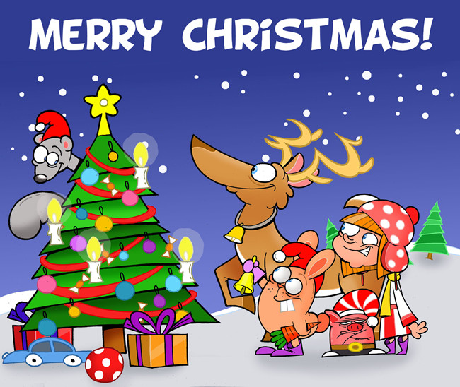 merry christmas illustration free