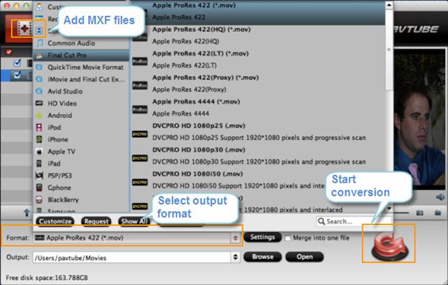 edit mxf on p2 card in fcp