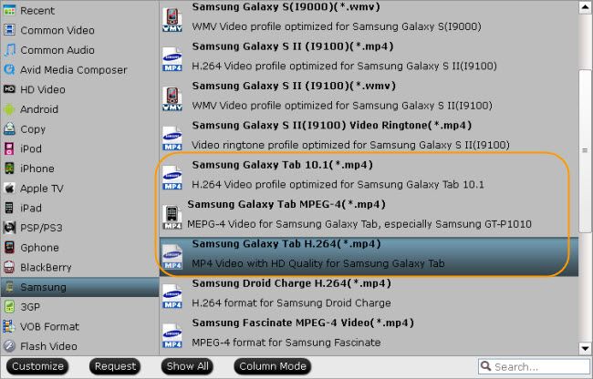 galaxy tab video converter