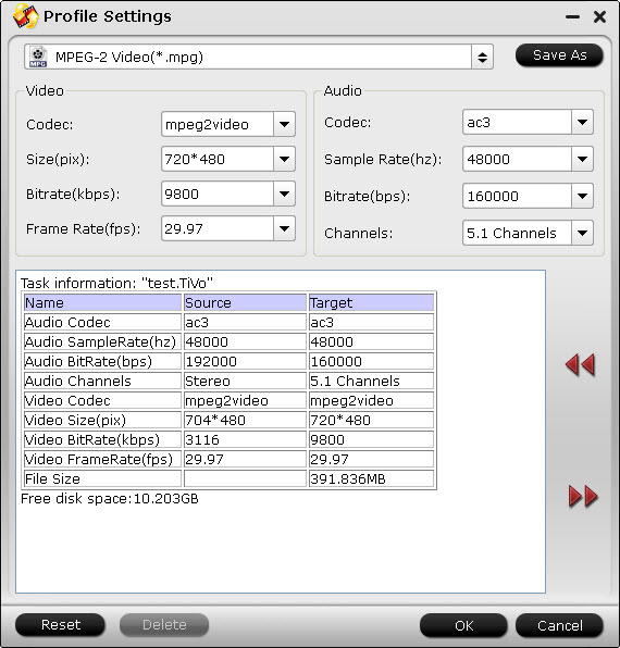 Set output format