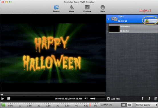 Free DVD Maker on Mac Burn Halloween movies to DVD for Free