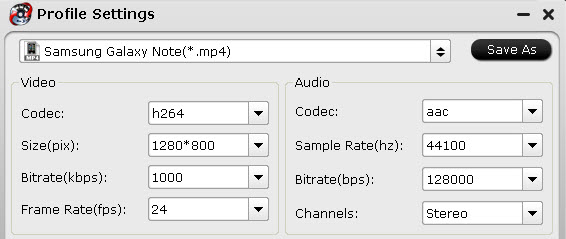 mp4 settings