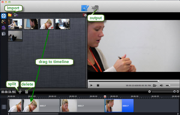 Add QuickTime MOV to the timeline
