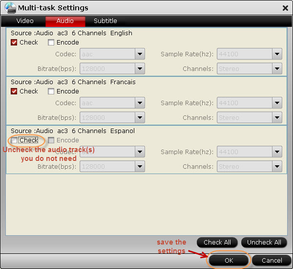 save two audio languages in mkv