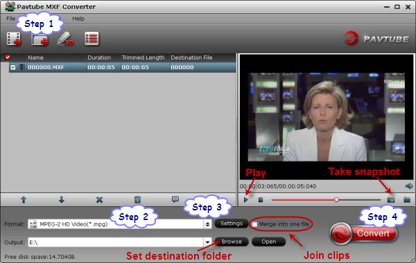 mxf to mpeg converter