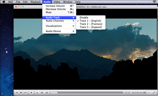 windows media player mkv change audio track