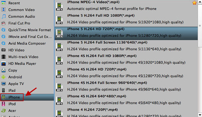 bd iso to iphone5c profile selecting
