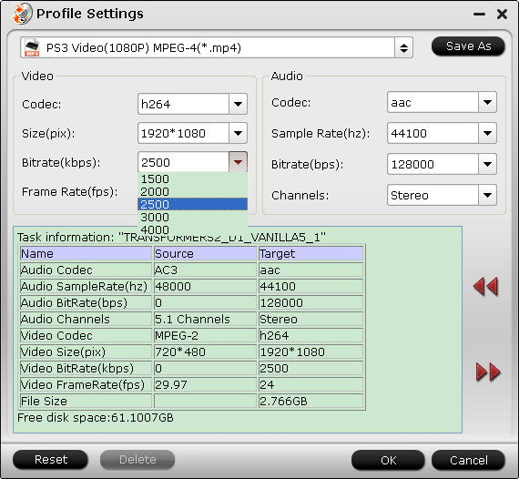 profile settings