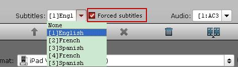 choose forced subtitles