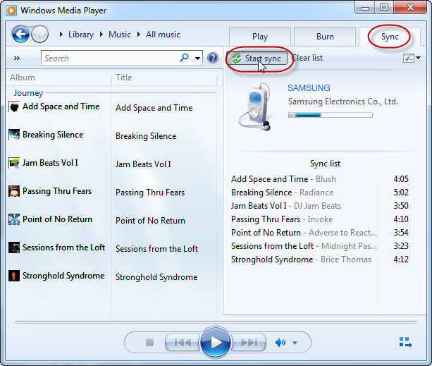how to sync music to a samsung galaxy s3