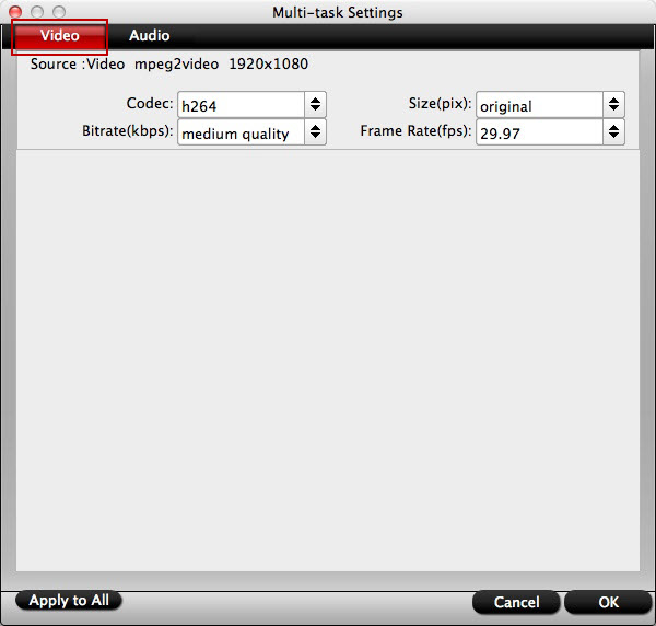 h.264 mp4 profile video settings