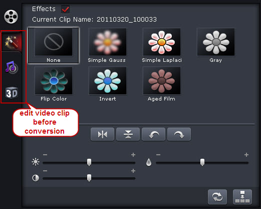 edit video clip before conversion