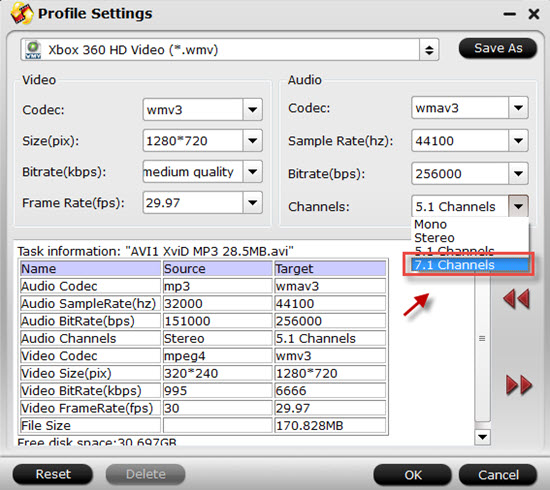 best settings for xbox 360