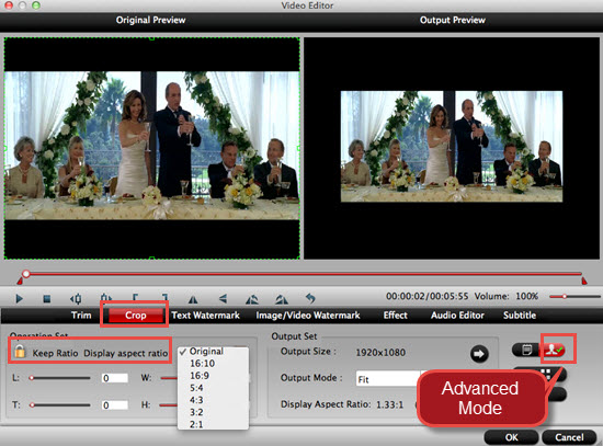 imovie aspect ratio