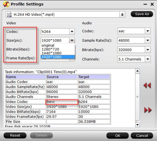 h.264 high adjust settings Play Blu ray On Asus Zenbook Flip S