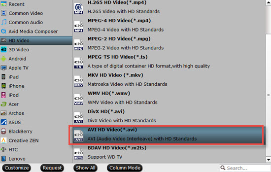 Output Pinnacle Studio 21 Standard or Plus supported HD formats