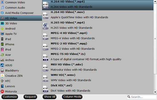 hd h.264 format How to Transcode Samsung NX500 4K H.265 footage to MOV, MP4, AVI, WMV etc 