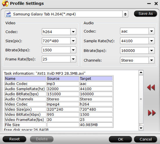 how to play an avi file on my samsumg galaxy 8