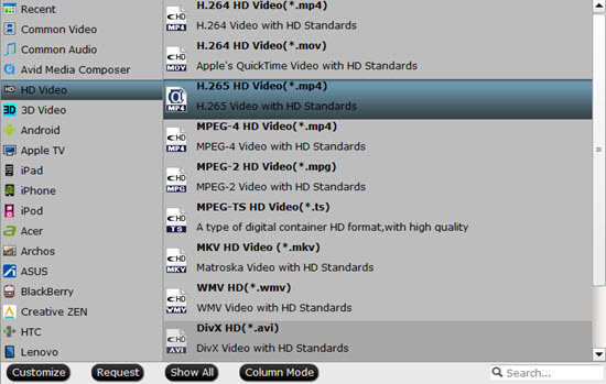 h.265 output format Rip 4K Blu ray to HEVC MP4 for high end smartphones Using NVIDIA CUDA 