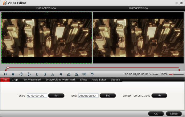 blu-ray to ipad converter editing interface 