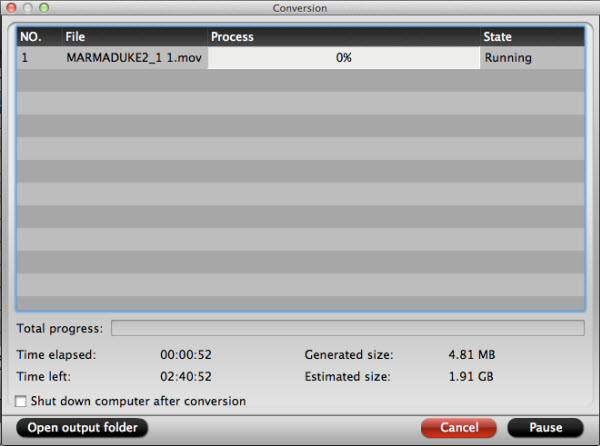 dvd ripper for mac conversion interface
